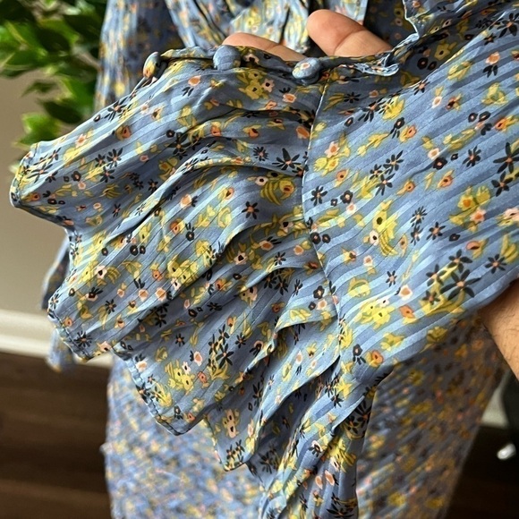 Free People Sweetest Thing Long Sleeve Minidress Midnight Cowboy SZ 6 NWT - Picture 7 of 12